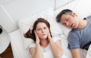 Sleep Apnea Couple In bed Awake