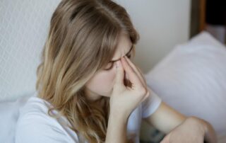 woman with sinus discomfort